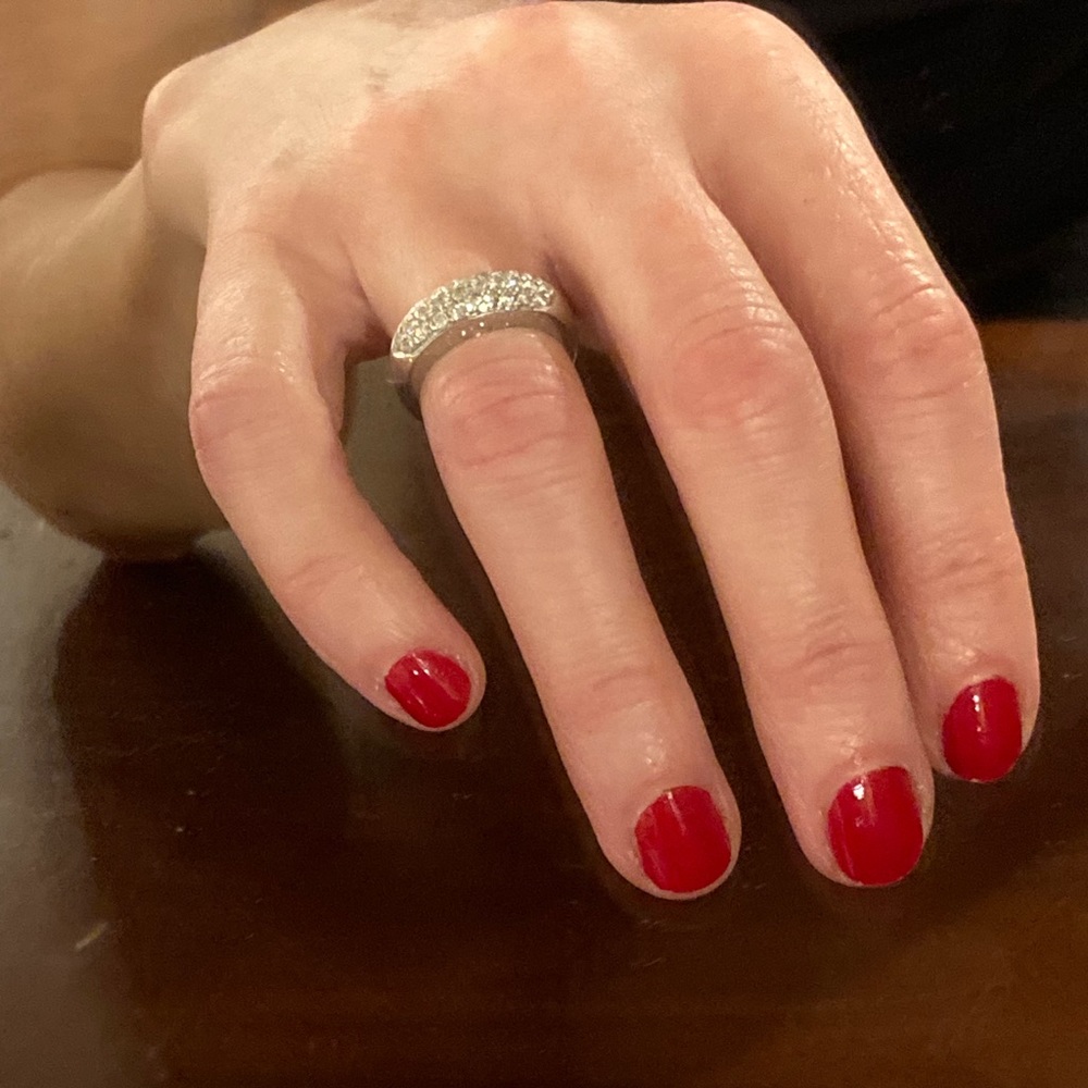 Platinum Pave diamond ring.